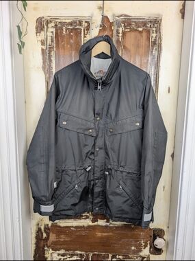 Vintage 90s Far West Black Shell Jacket Medium Made In Canada Gorpcore Outdoor